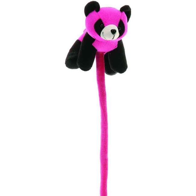 stuffed animal on a stick leash