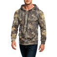 thumbnail image 3 of Havenx Camo Hoodies Sweatshirt for Men Long Sleeve Maple Leaf Print Hoodies with Pockets Drawstring Hooded Sweatshirt Fall Winter Fishing Hiking Camping Workout Outdoor Clothing,Bronze 3XL, 3 of 6