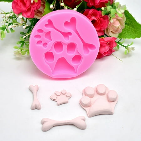 

Bzoosio Dog Bones Silicone Fondant Icing Mould Wedding Cake Mold Decoration
