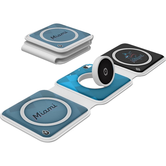 Keyscaper Miami Marlins 3-in-1 Foldable Charger