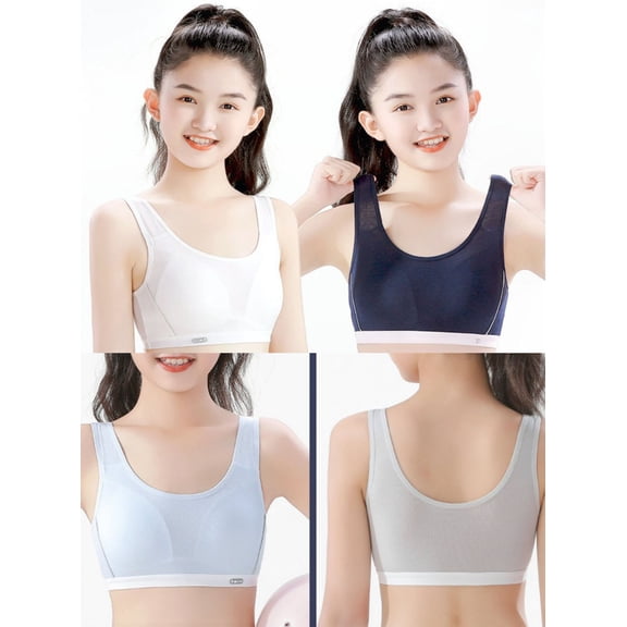 Girls Sports Bra Breathable Pads Training Bras for Girls & Teens Comfort Dance Crop Top