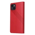 thumbnail image 5 of Compatible With iPhone 13 Mini Wallet Case 360° Protection Dustproof Card Pocket Magnetic Closure Card Slots Kickstand Shockproof Full Coverage PU Leather Folio Phone Cover,Red, 5 of 11