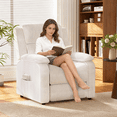 thumbnail image 4 of Erinnyees Electric Recliner Chair,Oversized Recliner Chair with USB Charging Port and Convenient Side Pockets,Reclining Sofa Chairs for Living Room Bedroom, Beige, 4 of 10
