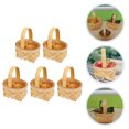thumbnail image 4 of 5 Pcs Mini Paniers Tissés pour Mariage et Fêtes Style Ferme, 4 of 8