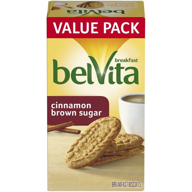 Belvita Cinnamon Brown Sugar Breakfast Biscuits, 12 Packs (4 Biscuits