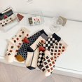 thumbnail image 2 of YooGuoGuo 5 Pairs Women's Cute Socks Japanese Aesthetic Crew Socks Novelty Mid Tube Floor Socks Cottagecore Casual Dress Socks, 2 of 7