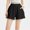 Black, variant on Workout Shorts for Women Elastic High Waisted Comfy Short Pant Quick Dry Athletic Jogging Solid Color Shorts Workout