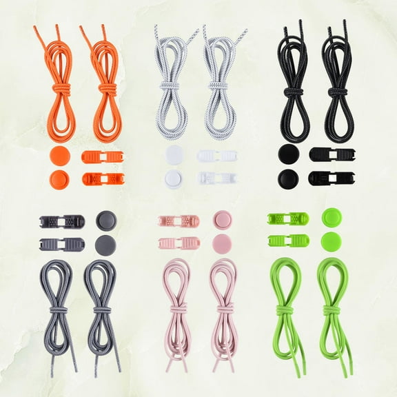 WHAMVOX 12 Pcs Tie Shoelaces Elastic Rope Shoelaces Practical Shoe Laces Child 120X1 Cm