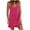 Hot Pink, variant on Women's Mini Slip Dresses Adjustable Strap Ruffle Hem Sleeveless for Spring Summer Casual Beach Sundress