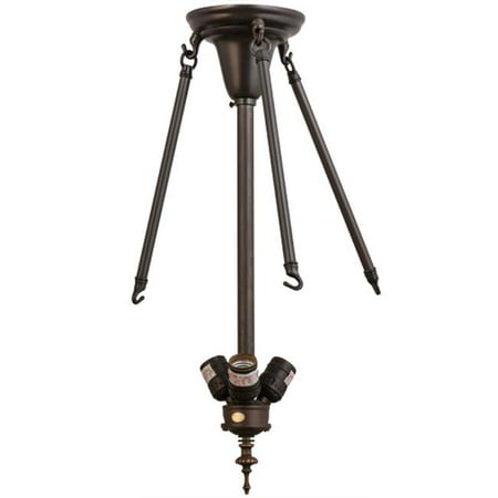 

22 x 17 in. Semi Flush with Rods Craftsman Brown