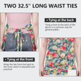 thumbnail image 6 of Pioneer Flower Floral Print Pattern Apron-Garden Aprons for Women with Pockets-Cotton Linen Waterproof Kitchen Cooking Gardening Aprons Adjustable for Kitchen,Cooking,BBQ and Salon 33x27 Inch, 6 of 7