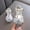 X-136Silver, variant on YMNXA Big Kids Girls Summer Sandals Low Heel Non Closed Toe Hook And Loop Rhinestone Bow Design Comfortable Fashion Dance Shoes For Wedding Party,Gold,12-18 Months