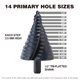 thumbnail image 3 of Brocas escalonadas Jerax Tools 4241 HSS 1/4 - 2-3/8 para hierro, 3 of 5
