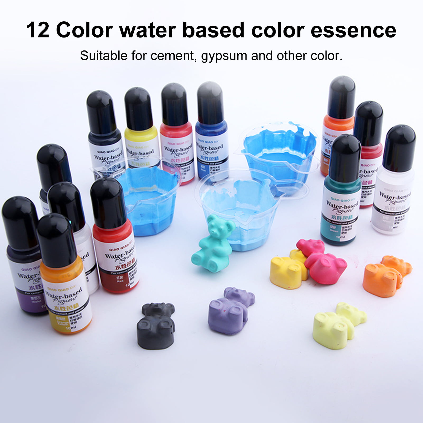 7 Bottles Of 10/20ml Scientific Experimental Pigment Material Water-oil  Plasticine Slime Crystal Mud Color Mixing Manual Pigment