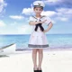 thumbnail image 4 of Disfraz de marinero de la Marina para niños, traje del ejército, uniforme de explorador, Navidad, Halloween, fiesta, escenario, espectáculo, baile, Unisex, 4 of 5