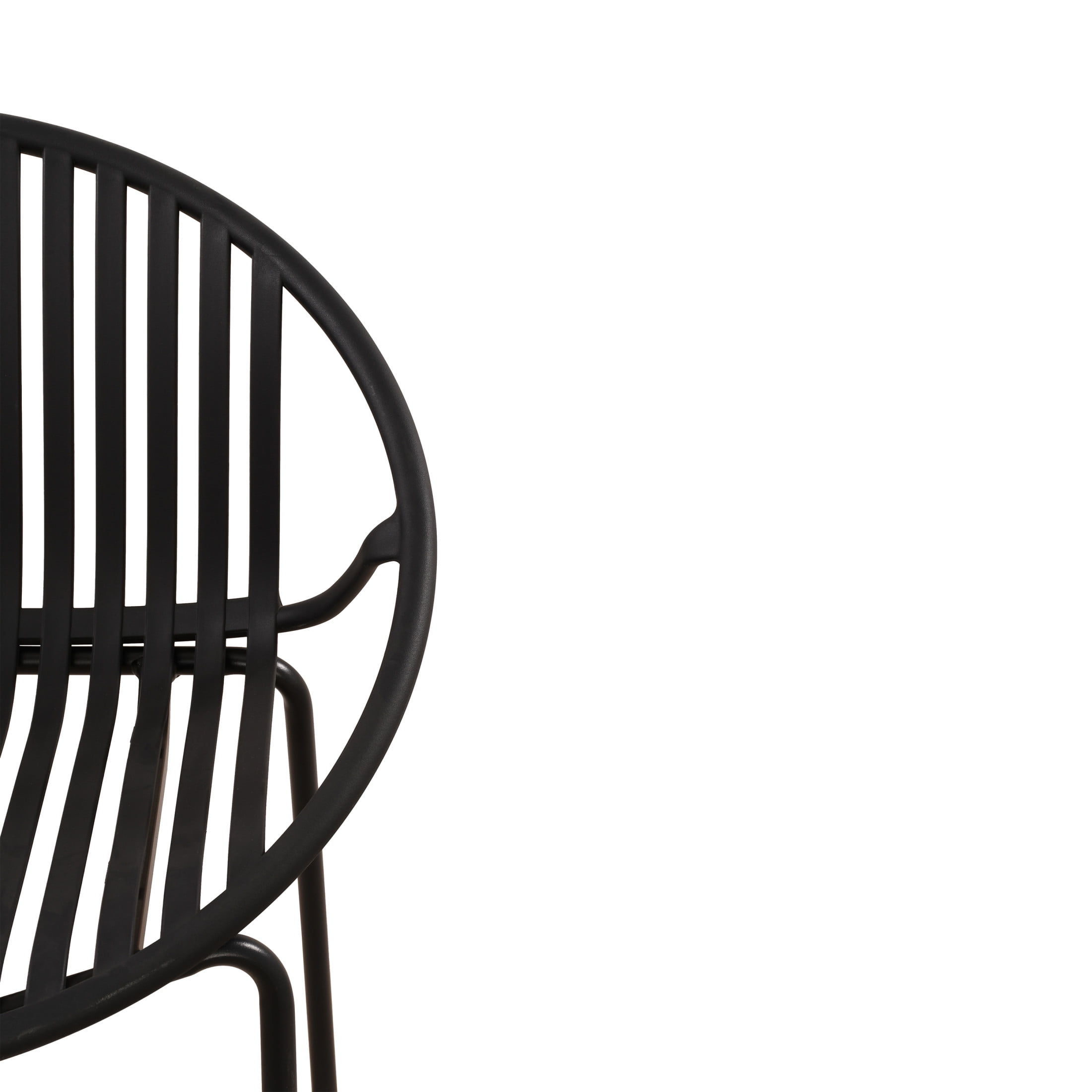 Christopher Knight Home 7-Piece Outdoor Patio Dining Set with 70" Aluminium Table & 6 PP Chairs, Black