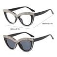 thumbnail image 3 of Sonducket 1 par de gafas de mujer con montura de PC, elegante, decorativa, con diamantes de imitación, para baile, banquete, disfraz, gafas, Type3 NO3, 3 of 6