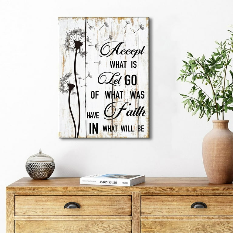 Accept What is Let Go of What Was Have Faith in What Will Be