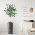 thumbnail image 3 of Artificial Tree in Modern Granite Effect Planter, Fake Eucalyptus Silk Tree for Indoor and Outdoor Home Decoration - 66" Overall Tall (Plant Pot Plus Tree), 3 of 4