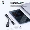 thumbnail image 3 of LEEYNEER USB C to 3.5mm Headphone and Charger Adapter 2 in 1 USB C to Aux Audio Jack with PD 60W Fast Charging Dongle Cable Cord Compatible with S22/S21/S20/S20+ Ultra  Pixel 5/4/3 XL(Gra, 3 of 8