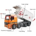 thumbnail image 2 of Large Size Children Simulation Garbage Orange Truck Sanitation Car Vehicle Toy Kid Toys, 2 of 2