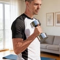 thumbnail image 3 of ARVIVO 2pcs V2.0 Upgraded Adjustable Steel Dumbbells 2-in-1 Dumbbell Barbell Set for Home GYM Workout 20lbs Silver, 3 of 7