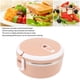 thumbnail image 3 of Destinatero para comida caliente, lonchera con aislamiento redondo de acero inoxidable, caja plano para comida caliente con orificios transportables y ergonómico para picnic, 3 of 7