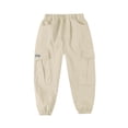 thumbnail image 6 of Akiihool Cargo Pants for Boys Boys Camo Pants Kids Pull On Drawstring Youth Camouflage Cargo Joggers(Khaki,9-10 Years), 6 of 6