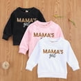 thumbnail image 3 of Douhoow Mama's Girl Pullover Toddlet Long Sleeve Round Collar Letter Printed Sweatshirt, 3 of 7