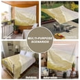 thumbnail image 6 of Yellow Coastal Wave Tapestry for Bedroom Wall Hanging Tapestry, Summer Modern Ocean Beach Ceiling Backdrop Tapestries Poster Blanket Wall Decor for Teens Room Living Room Dorm 59" x 90", 6 of 8