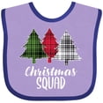 thumbnail image 3 of Inktastic Christmas Squad with Plaid Trees Boys or Girls Baby Bib, 3 of 4