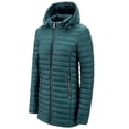 thumbnail image 2 of Gvmfive Women's Splashproof Hooded Windproof Lightweight Jacket Long Coat, 2 of 4