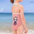 thumbnail image 4 of SEANATIVE Floral Sloth One Piece Bathing Suit Pink Comfortable Kids Sleeveless Swim Shirt Size 1-2 Years Skin-Friendly Hawaii Swimsuit Girls, 4 of 5