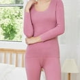 thumbnail image 4 of Conjunto de pijama de ropa interior térmica Long Johns para mujer con base forrada de lana para clima frío, 4 of 7