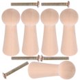 thumbnail image 5 of Set of 10 Heavy Duty Wood Wall Hooks - Minimalist Design Coat Hangers for Entryway, Bedroom, Bathroom, and Kitchen, 5 of 5