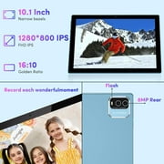 10 inch Android 15 Tablet with Keyboard, 12GB RAM+64GB ROM+1TB Expend Tableta, 1.8Ghz Quad-Core Processor, 2 in 1 Tablet with Case/ Mouse/ Stylus/ 8MP Camera/ 6000mAh Battery/ 1280x800 HD Display