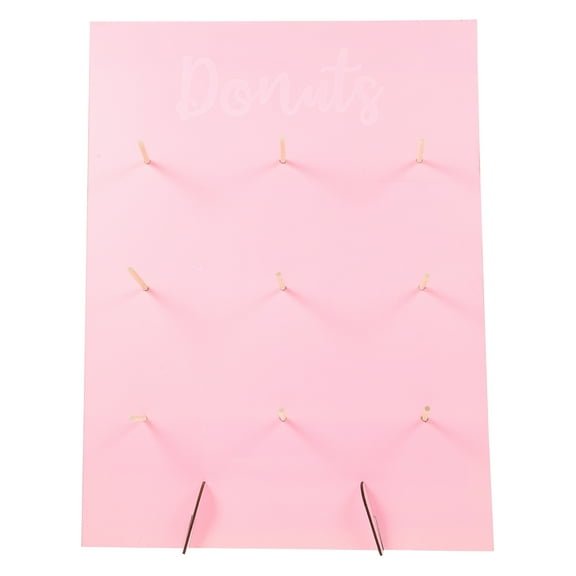 Masteelf Baby Wooden Donut Display Stand with Neon Party Decorations for Birthday, Events, and Celebrations