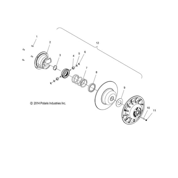 Polaris Snowmobile Ramp DVN(70/44-.46) 66/44-.46 LW Genuine OEM Part 5135438, Genuine OEM Part 5135438, Qty 1