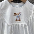 thumbnail image 6 of LYMAYTER Newborn Infant Bunny Smocked Romper Onesie Bubble Outfit Summer Clothes‌ for Baby Girls 3-24M, 6 of 8
