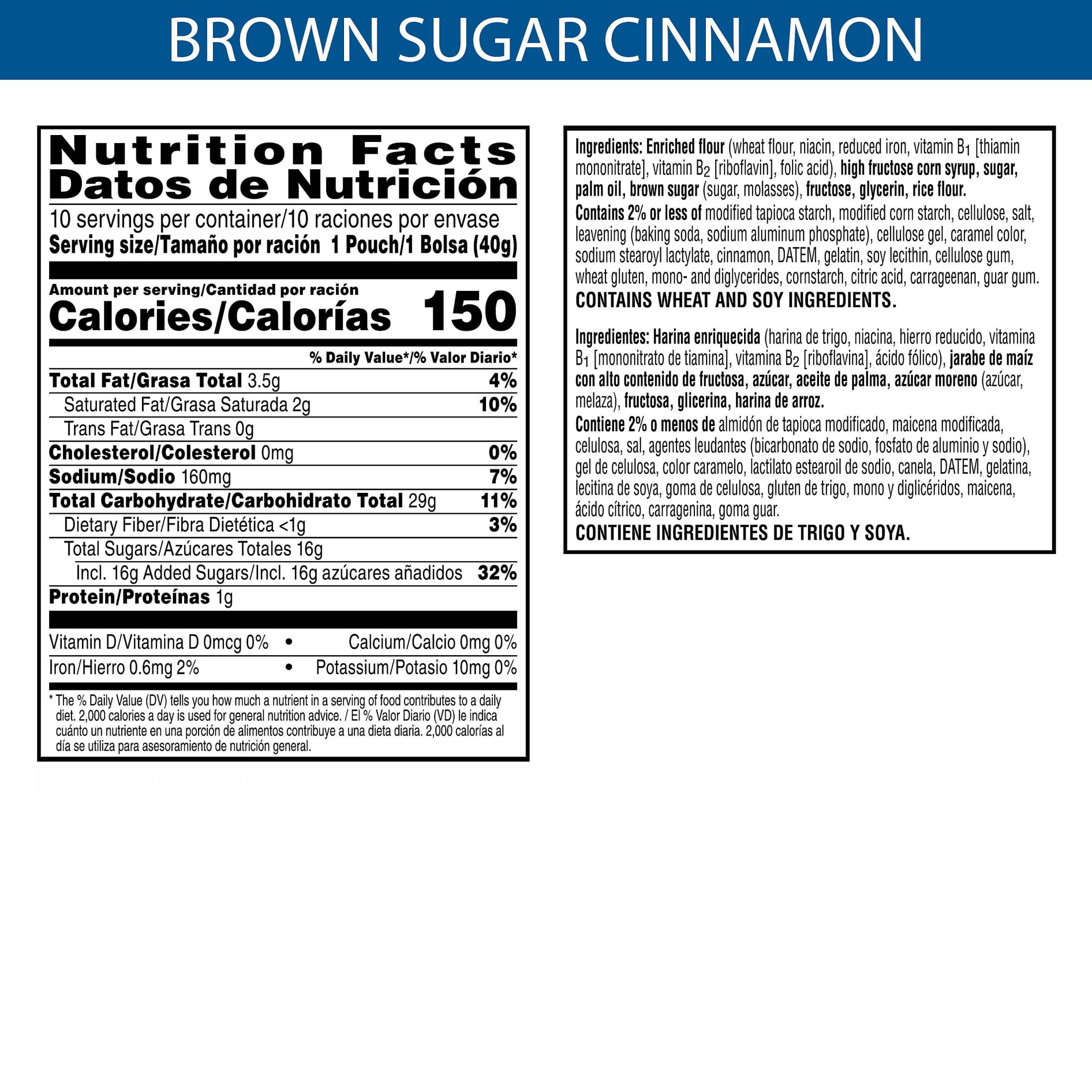 Pop-Tarts Frosted Brown Sugar Cinnamon Baked Pastry Bites, Kids Snacks, Shelf-Stable, 14.1 oz (10 Count)