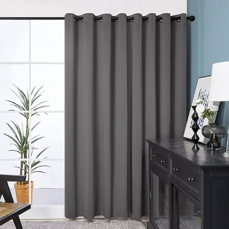Sliding Door Curtains 80 Inches Wide, Extra Wide Curtain Panels Blackout