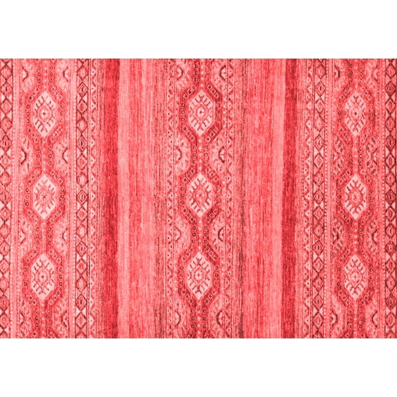 Ahgly Company Machine Washable Indoor Rectangle Southwestern Red Country Area Rugs, 5' x 7'