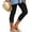 Black, variant on Womens Capris High Waist Yoga Pants Hollow Out Comfy Stretchy Seamless Leggings Workout Compression Capri Pants,Hot Pink,Women's S-XXL
