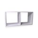 thumbnail image 1 of Repisa Doble en Cubo de  | Color Blanco | 56x28x6 cm | Moderna y Espaciosa, 1 of 4