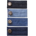 thumbnail image 3 of Denim Botón de extensión de cintura Jeans y faldas Botones metálicos cómodos 4 piezas Colores mixtos, 3 of 4