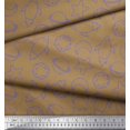 thumbnail image 3 of Soimoi Brown Rayon Crepe Fabric Planet & Stars Galaxy Print Fabric by Yard 46 Inch Wide, 3 of 3