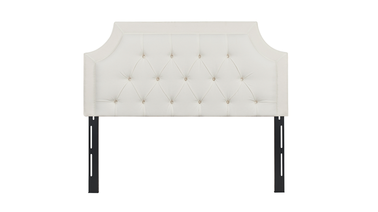 Kaye Tufted Queen Headboard, Antique White