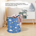 thumbnail image 6 of 50L Extra Large Popup Hamper Collapsible Laundry Basket With Zippered Lid 15.7x18.5in Daisies Clouds, 6 of 7