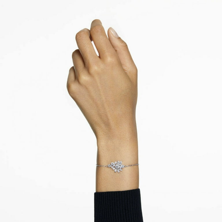 Swarovski 5644684 Women's Gema White Mixed Cuts Flower Bracelet