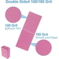 thumbnail image 4 of Nail Buffers (50 Pack), Mini Buffer Block Nail File for Acrylic Nails and Natural Nails, 100/180 Grit Nail Buffer Block Bulk Buffing Blocks for Nail Buff Professional Manicure File Blocks Set Pink, 4 of 7